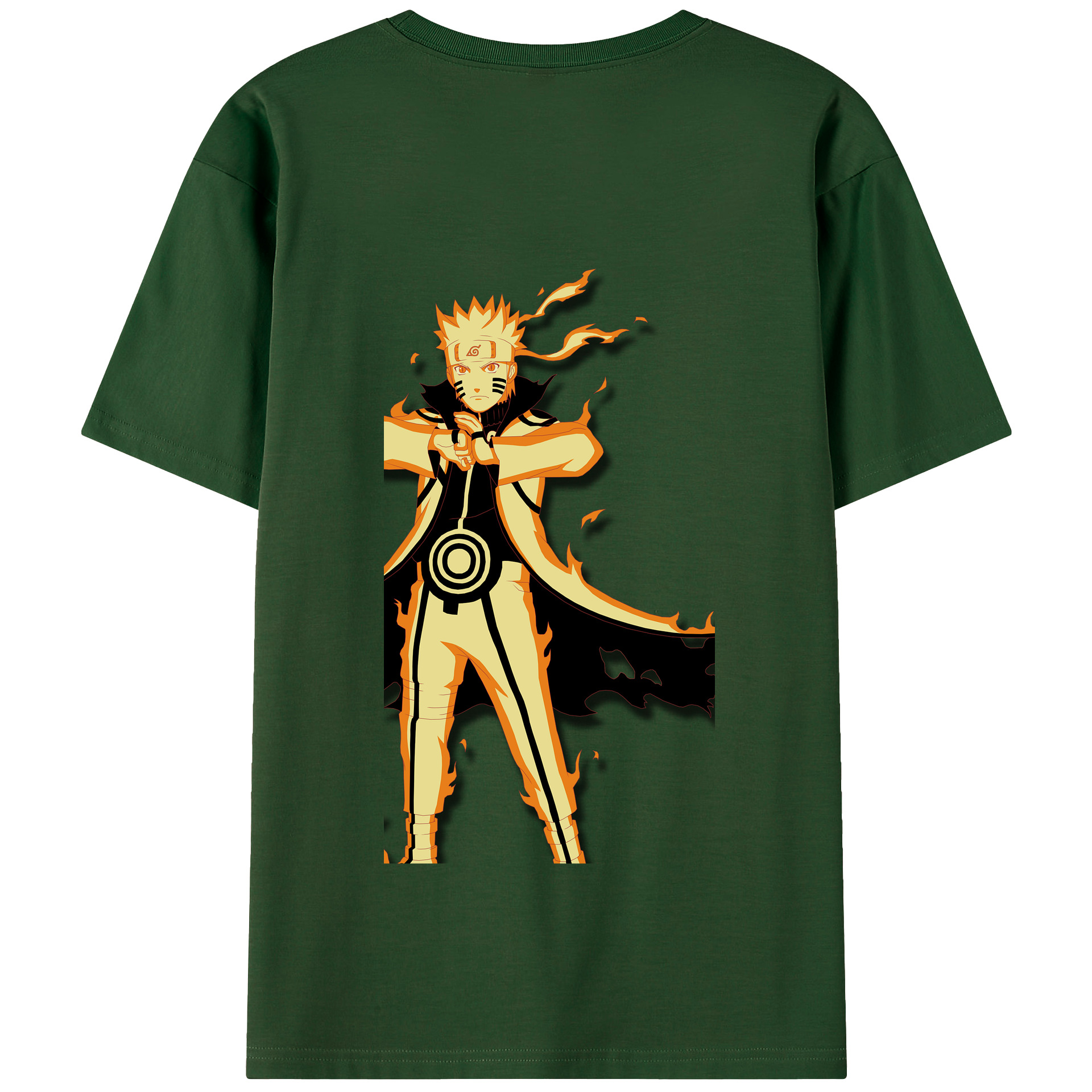 （画像用） NARUTO -ナルト- うずまき ナルト Uzumaki Naruto 綿100％半袖Tシャツ（背面プリント）